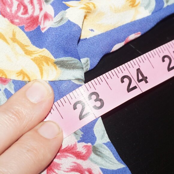 Vintage 80s Floral Midi Dress - Picture 10 of 12